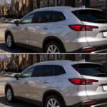 Rear Windows getting tinted before and after